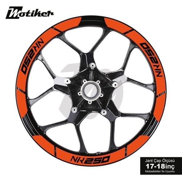 CFMOTO 250NK İÇ DIŞ JANT STİCKER ETİKET MODELİ TURUNCU