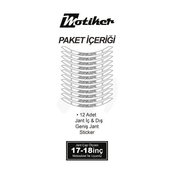 CFMOTO 250SR İÇ DIŞ JANT STİCKER ETİKET MODELİ BEYAZ