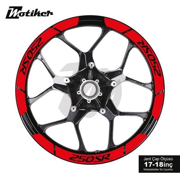 CFMOTO 250SR İÇ DIŞ JANT STİCKER ETİKET MODELİ KIRMIZI