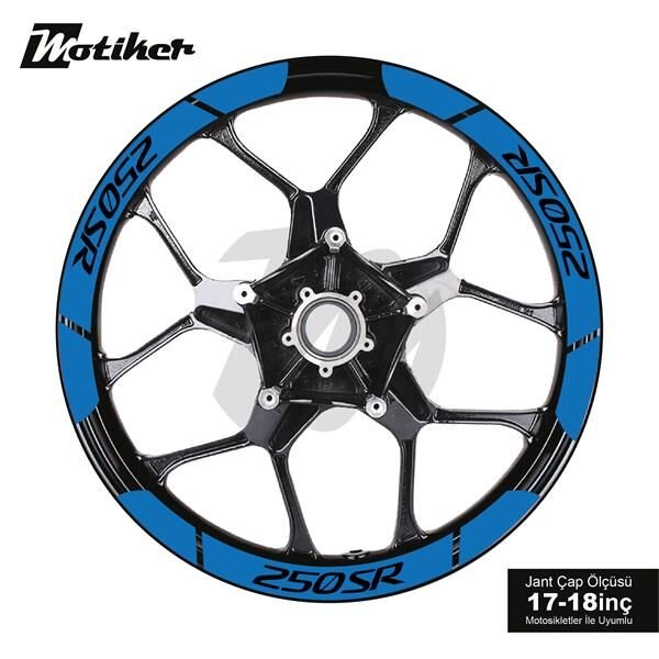 CFMOTO 250SR İÇ DIŞ JANT STİCKER ETİKET MODELİ MAVİ