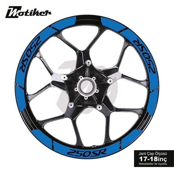 CFMOTO 250SR İÇ DIŞ JANT STİCKER ETİKET MODELİ MAVİ
