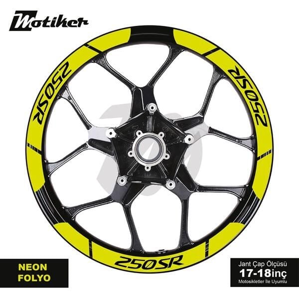 CFMOTO 250SR İÇ DIŞ JANT STİCKER ETİKET MODELİ NEON SARI (YEŞİL)