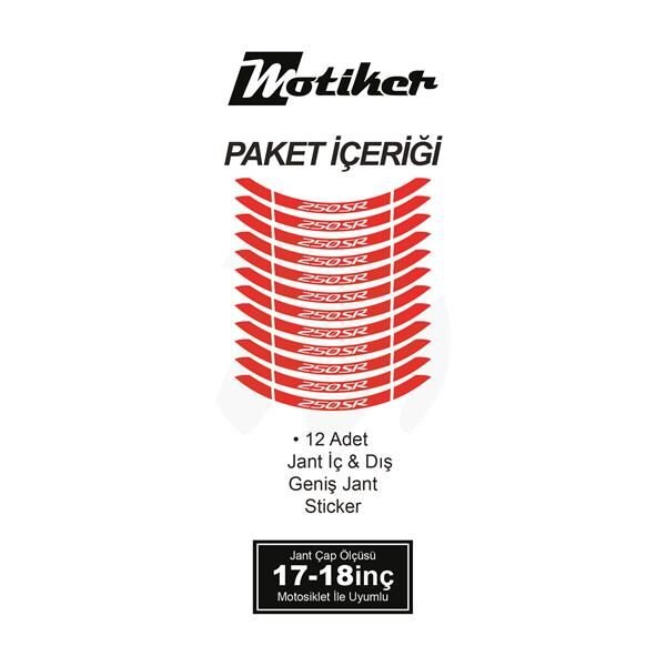 CFMOTO 250SR İÇ DIŞ JANT STİCKER ETİKET MODELİ NEON TURUNCU