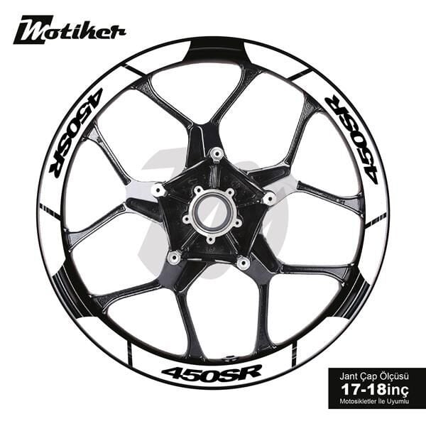 CFMOTO 450SR İÇ DIŞ JANT STİCKER ETİKET MODELİ BEYAZ