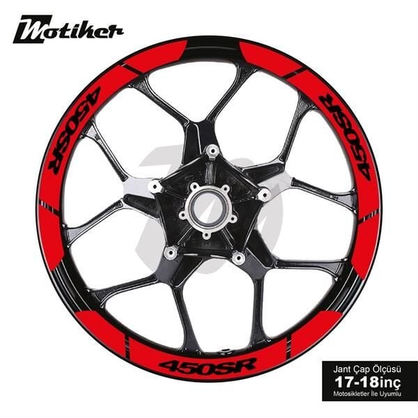 CFMOTO 450SR İÇ DIŞ JANT STİCKER ETİKET MODELİ KIRMIZI