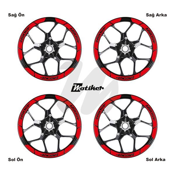 CFMOTO 450SR İÇ DIŞ JANT STİCKER ETİKET MODELİ KIRMIZI