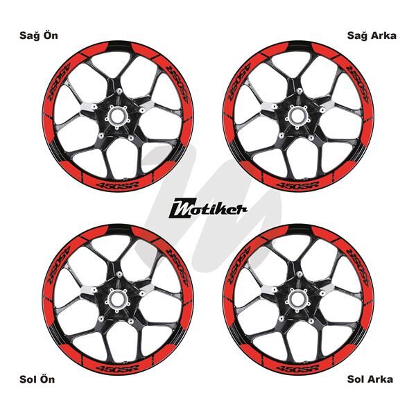 CFMOTO 450SR İÇ DIŞ JANT STİCKER ETİKET MODELİ NEON TURUNCU