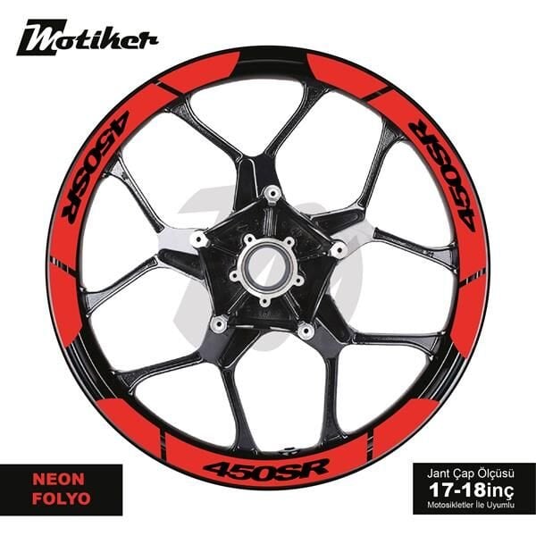 CFMOTO 450SR İÇ DIŞ JANT STİCKER ETİKET MODELİ NEON TURUNCU