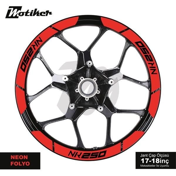 CFMOTO 250NK İÇ DIŞ JANT STİCKER ETİKET MODELİ NEON TURUNCU