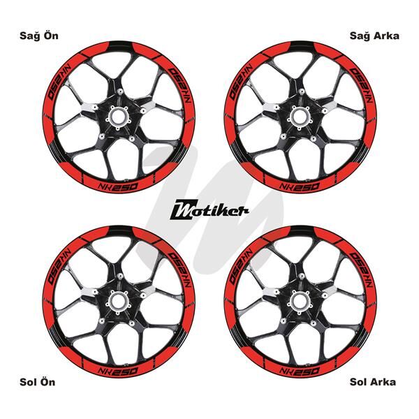 CFMOTO 250NK İÇ DIŞ JANT STİCKER ETİKET MODELİ NEON TURUNCU