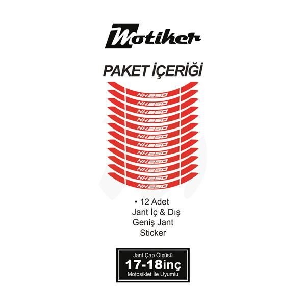 CFMOTO 250NK İÇ DIŞ JANT STİCKER ETİKET MODELİ NEON TURUNCU