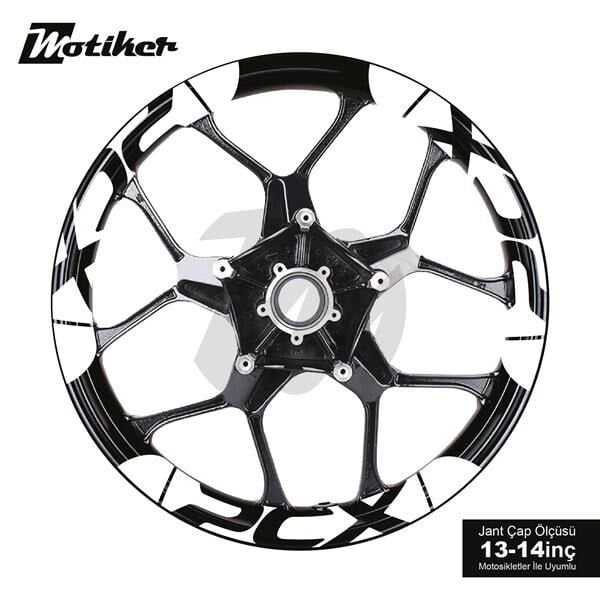 HONDA PCX İÇ DIŞ JANT STİCKER ETİKET MODELİ BEYAZ