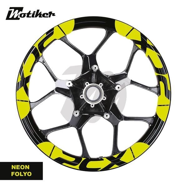 HONDA PCX İÇ DIŞ JANT STİCKER ETİKET MODELİ NEON SARI (YEŞİL)