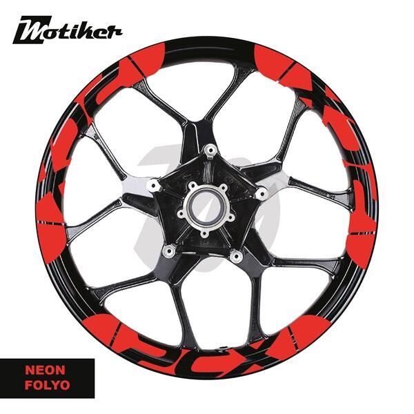 HONDA PCX İÇ DIŞ JANT STİCKER ETİKET MODELİ NEON TURUNCU