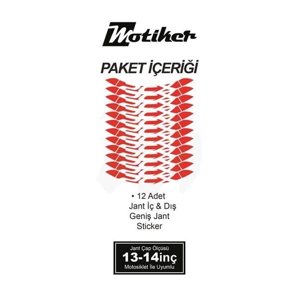 HONDA PCX İÇ DIŞ JANT STİCKER ETİKET MODELİ NEON TURUNCU