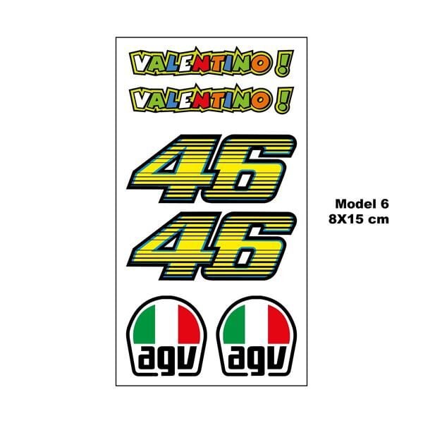 ROSSI SET MINI STICKER 8X15 CM MODEL 6