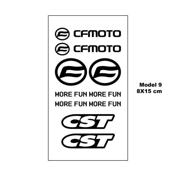 CF MOTO SET MINI STICKER 8X15 CM MODEL 9