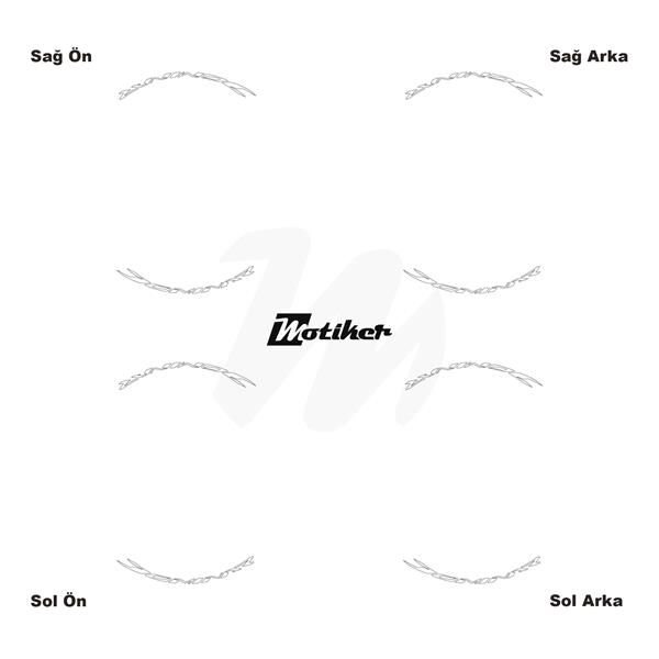 BAJAJ DOMINAR JANT İÇİ YAZI STİCKER ETİKET MODELİ BEYAZ