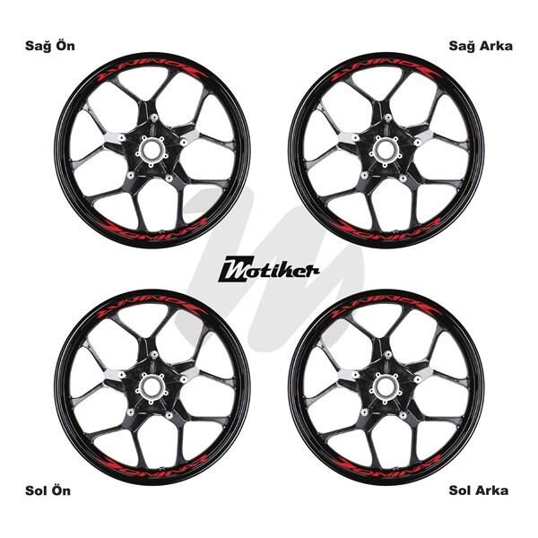 BAJAJ DOMINAR JANT İÇİ YAZI STİCKER ETİKET MODELİ NEON TURUNCU