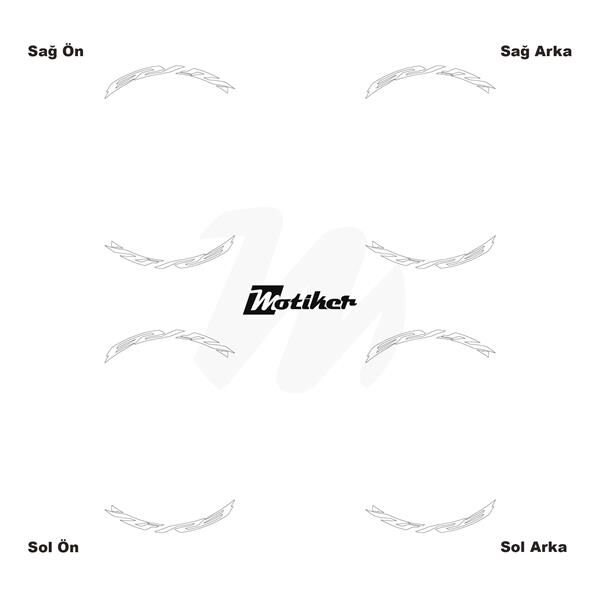 YAMAHA YZF-R3 JANT İÇİ YAZI STİCKER ETİKET MODELİ BEYAZ