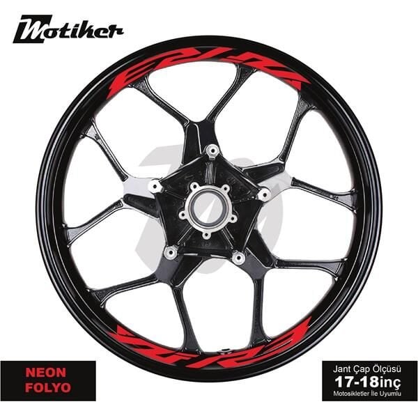 YAMAHA YZF-R3 JANT İÇİ YAZI STİCKER ETİKET MODELİ NEON TURUNCU