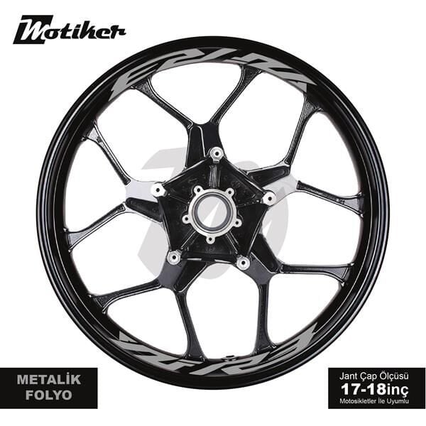 YAMAHA YZF-R3 JANT İÇİ YAZI STİCKER ETİKET MODELİ METALİK GRİ