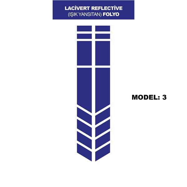 REFLECTIVE (IŞIK YANSITAN) MAVİ OK İŞARETİ MINI STICKER MODEL 2