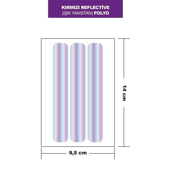 HOLOGRAM (RENK DEĞİŞTİREN) FOLYO 3LÜ DİKDÖRTGEN 14x9,5 CM