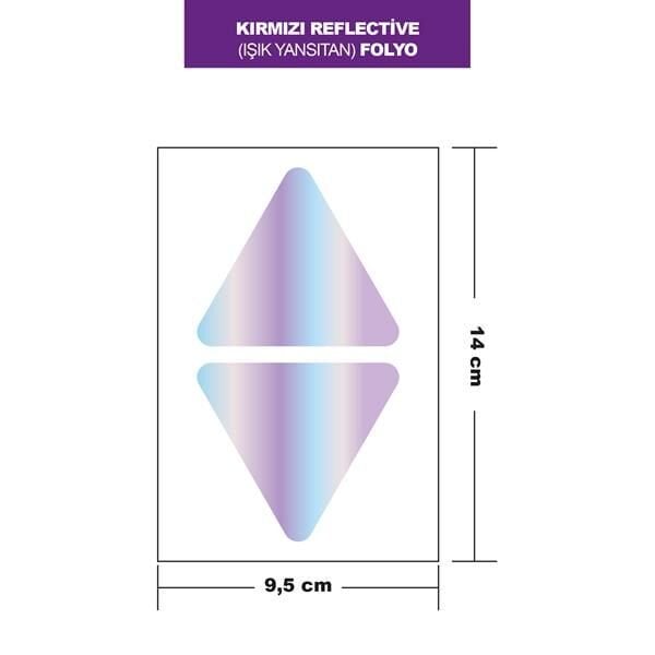 HOLOGRAM (RENK DEĞİŞTİREN) FOLYO 2Lİ ÜÇGEN 14x9,5 CM