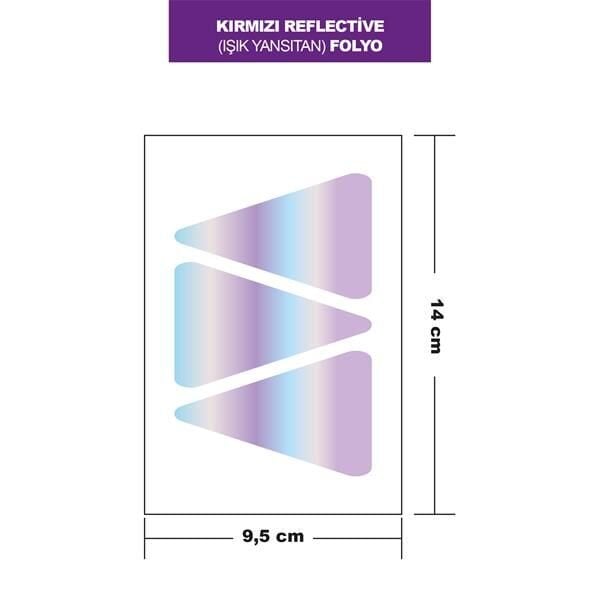 HOLOGRAM (RENK DEĞİŞTİREN) FOLYO 3LÜ ÜÇGEN 14x9,5 CM