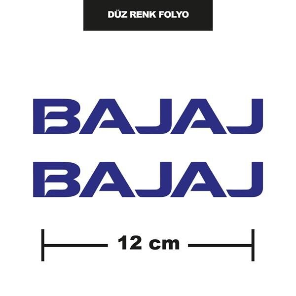 DÜZ RENK LACİVERT BAJAJ İKİLİ STİCKER 12CM