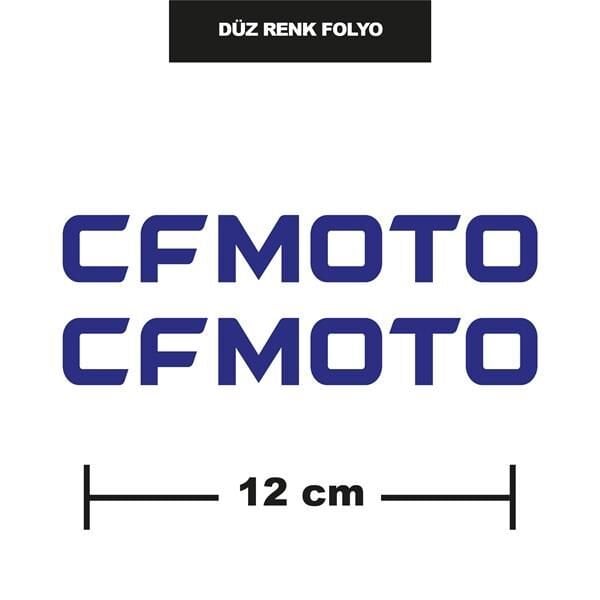 DÜZ RENK LACİVERT CFMOTO İKİLİ STİCKER 12CM