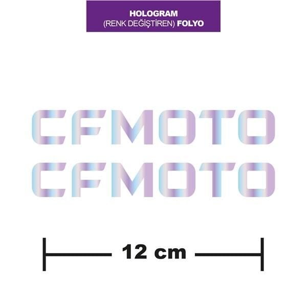 HOLOGRAM RENK DEĞİŞTİREN FOLYO CFMOTO İKİLİ STİCKER 12CM