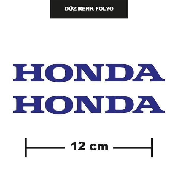 DÜZ RENK LACİVERT HONDA İKİLİ STİCKER 12CM
