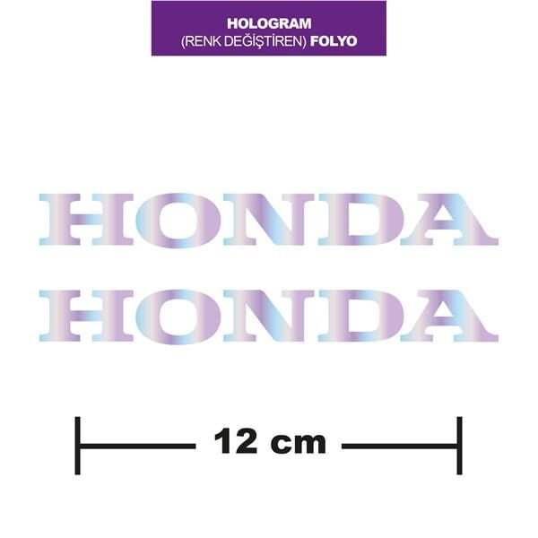 HOLOGRAM RENK DEĞİŞTİREN FOLYO HONDA İKİLİ STİCKER 12CM