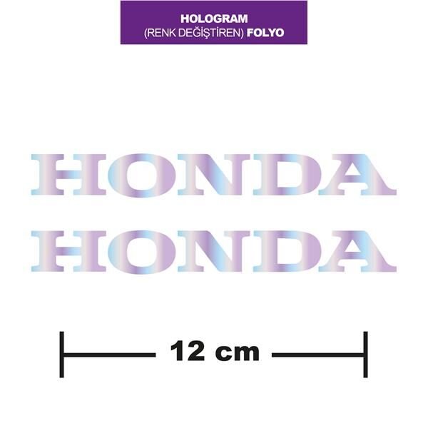 HOLOGRAM RENK DEĞİŞTİREN FOLYO HONDA İKİLİ STİCKER 12CM