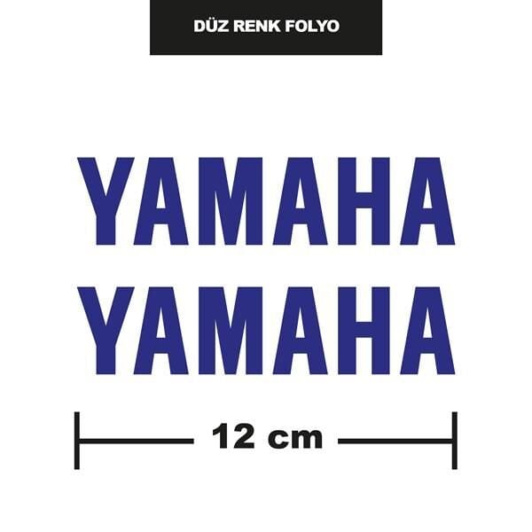 DÜZ RENK LACİVERT YAMAHA İKİLİ STİCKER 12CM
