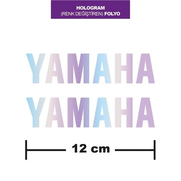 HOLOGRAM REK DEĞİŞTİREN FOLYO YAMAHA İKİLİ STİCKER 12CM