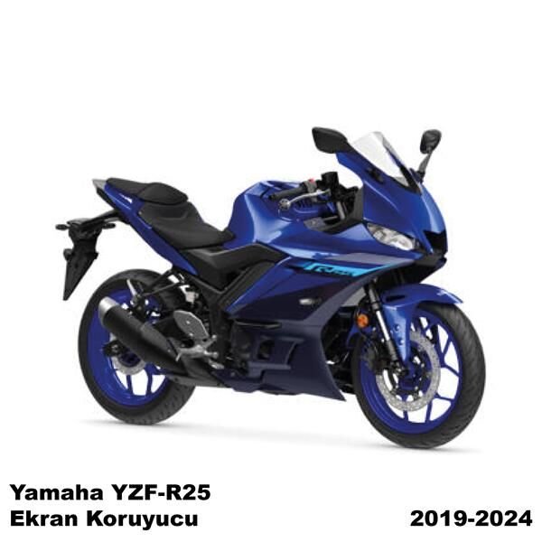 Yamaha R25 2019-2022 Kasa Uyumlu Gösterge Ekran Koruyucu Cam Sticker Etiket