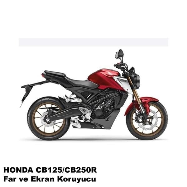 Honda CB125 / 250R Motosiklet Far ve Ekran Km Koruyucu
