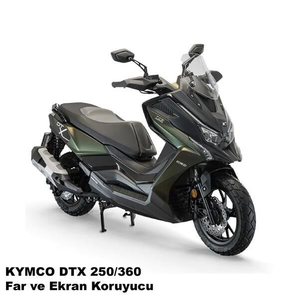 KYMCO DTX 250/360 Serisi Motosiklet Far ve Ekran Km Koruyucu