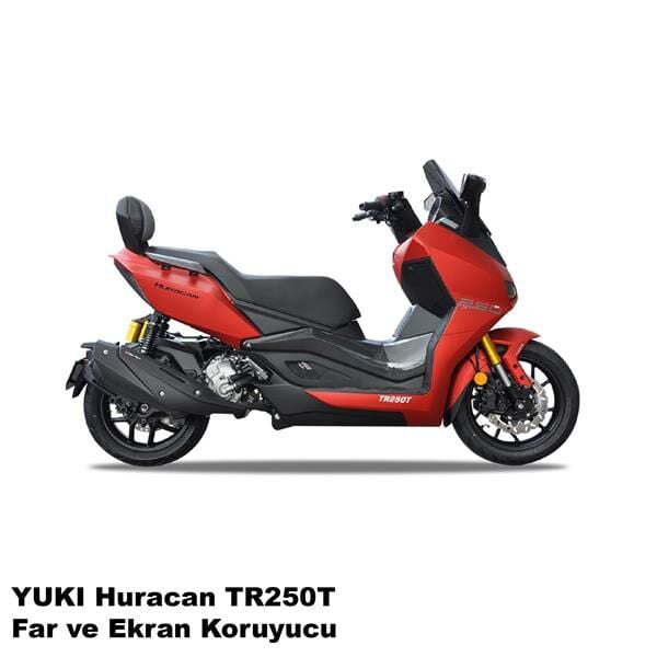 Yuki Huracan TR250T Motosiklet Far ve Ekran Km Koruyucu
