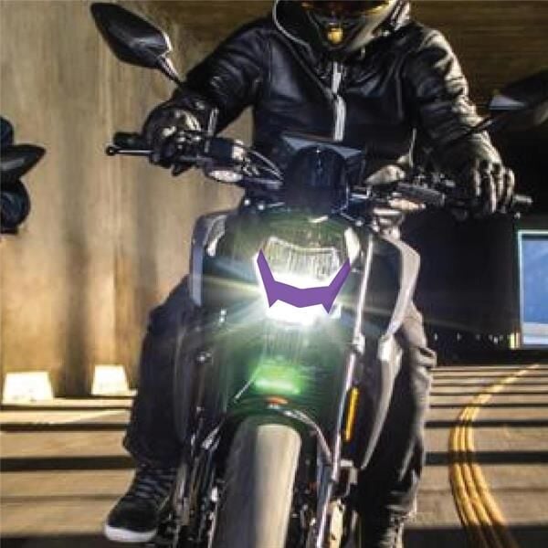 CF MOTO NK250 2018-2024 Ön Far Led Üstü Yarı Şeffaf Etiket Modeli Mor