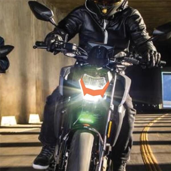 CF MOTO NK250 2018-2024 Ön Far Led Üstü Yarı Şeffaf Etiket Modeli Turuncu