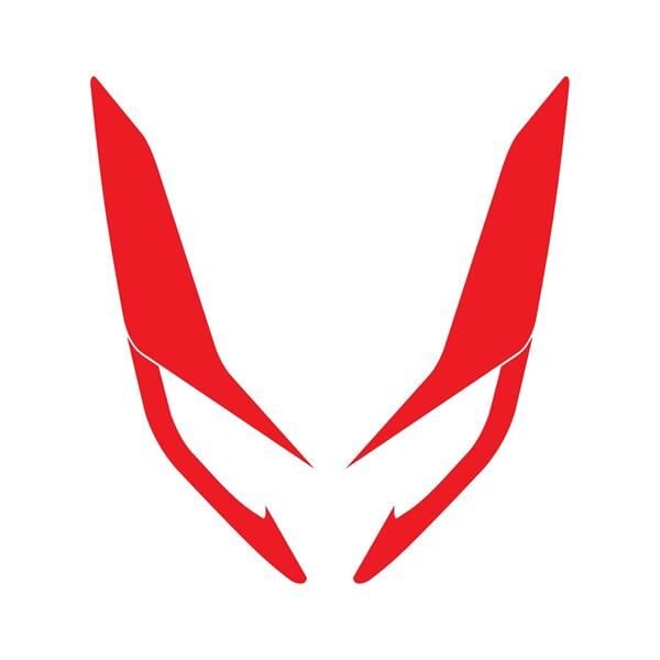 Honda PCX Ön Far Kaşı Şeffaf Sticker Kırmızı