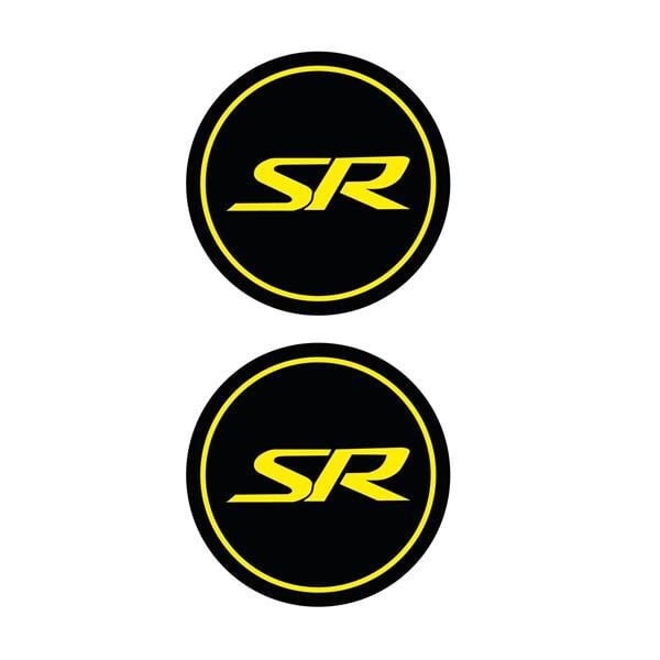 Cf Moto SR Yazılı Koruma Takozu Motosiklet Damla Sticker Modeli Neon Yeşil (Sarı)