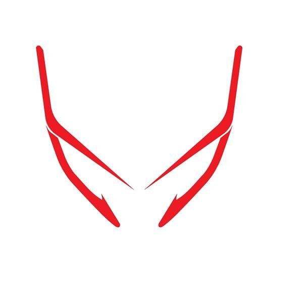 Honda PCX Ön Far Kaşı Şeffaf Sticker Model 2 Kırmızı