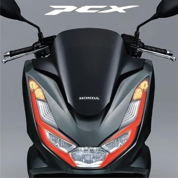 Honda PCX Ön Far Kaşı Şeffaf Sticker Model 2 Kırmızı