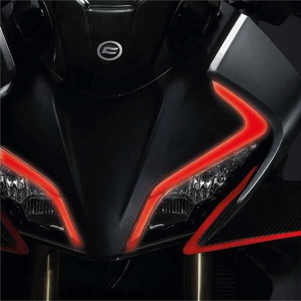 CF Moto 450SR Kırmızı Far Led Sticker Etiket Modeli