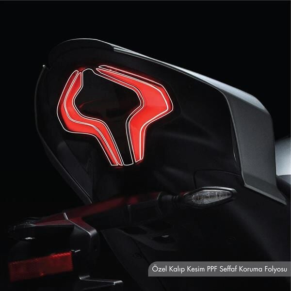 CFMOTO 450NK Arka Stop Camı Koruması Şeffaf (PPF) Koruma Film